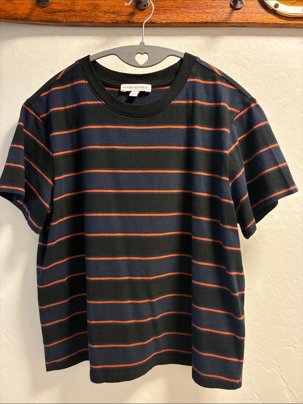 Banana Republic Short-Sleeved Striped Crewneck Tee Size Small